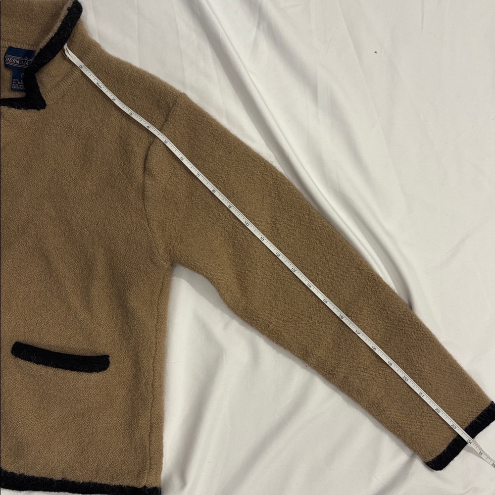 Vintage Herman Geist 100% Wool Blazer Style Cardigan - Picture 6 of 7